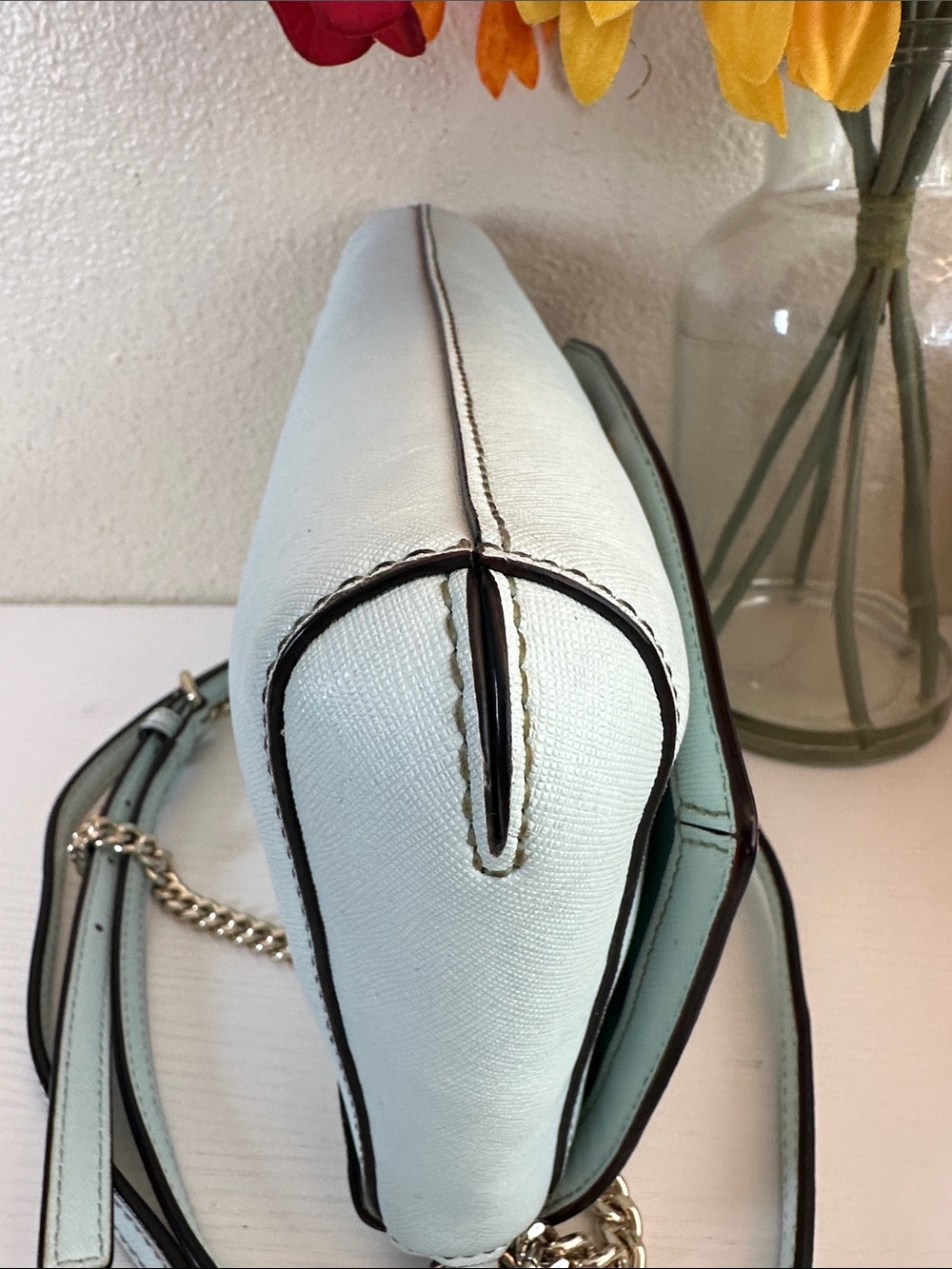 kate spade pale blue Saffiano Leather Chain Strap & Crossbody - Picture 7 of 12